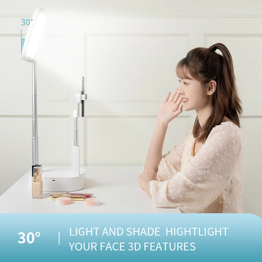 New design portable Cell Phone Led Lamp Holder Fill Ring Light selfie stick With Tripod Stand