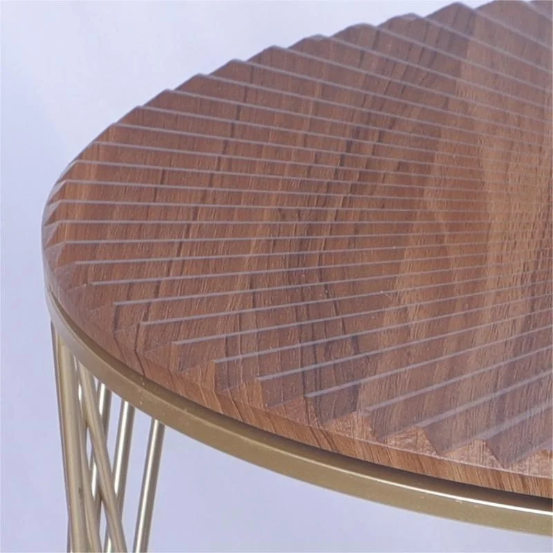 Luxury Nordic Ethiopian Modern Gold Metal Decorative Living Room Nesting Coffee Table Set Wooden Carved Center Coffee Tables