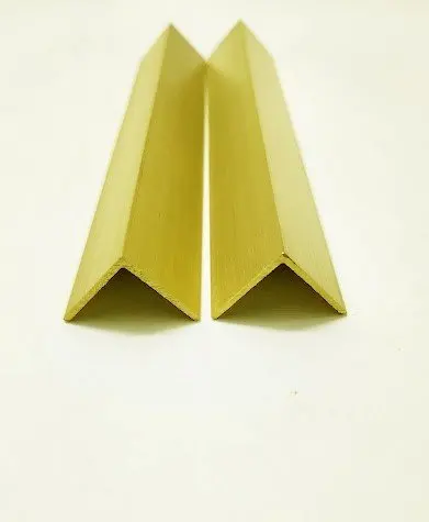 High Quality V-Shaped Brass Bars for Edge Trimming of Tables and Walls, Brass Fittings, Bars, Castings, Rods, Parts