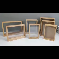 Wholesale chic cheap customized rustic wood frame photo small photo frame mini wood frames for pictures