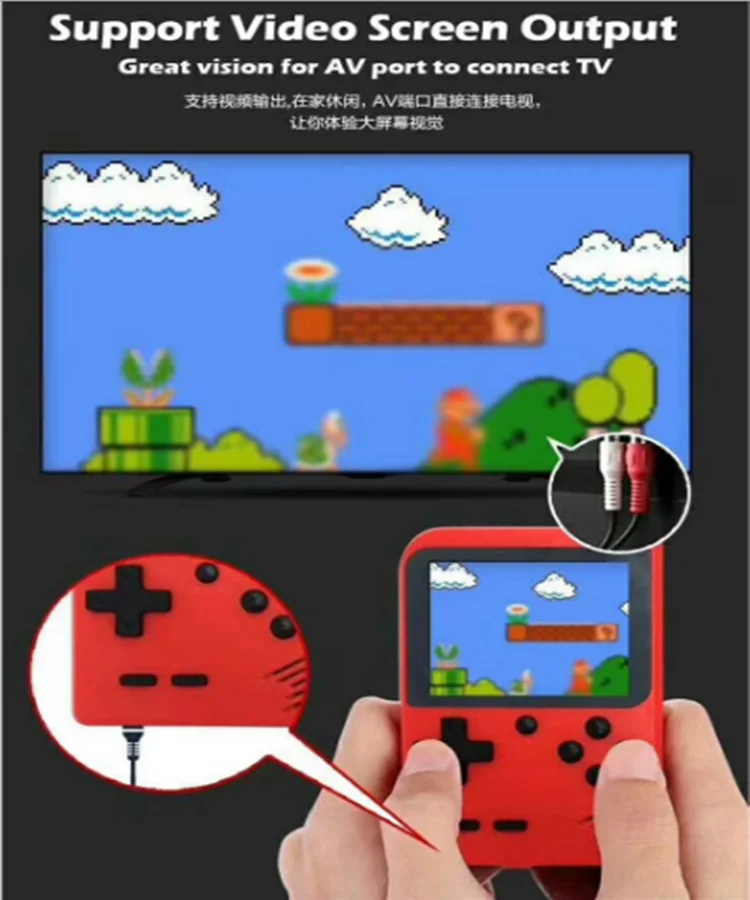  Классическая Мини ТВ игровая консоль 168/400 игр портативные Ретро игровые