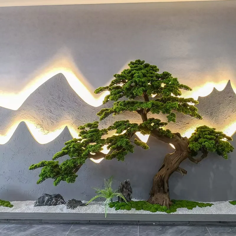 Factory Customize 2M 3M Tall Greenery Artificial Cypress Bonsai Indoor Outdoor Large Faux Pine Tree For Hotel Landscaping Decor