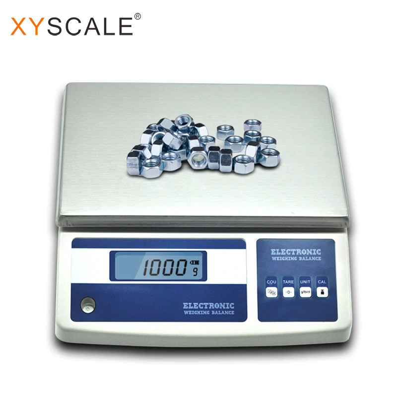 15kg 1g precision digital rechargeable battery weighing counting rs232 scale with printer