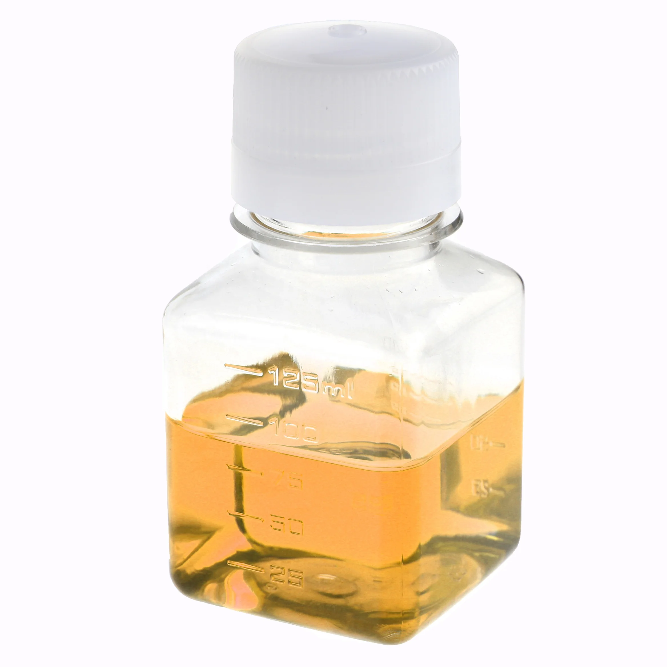 G0125 sterile Clear Square Serum Bottles 125ml petg plastic media bottle 30ml 50ml 60ml 250ml 500ml 1000ml