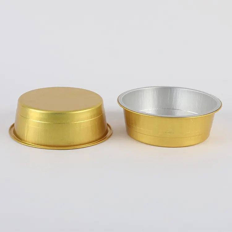 Take away disposable household round aluminium lunch fast alu food box