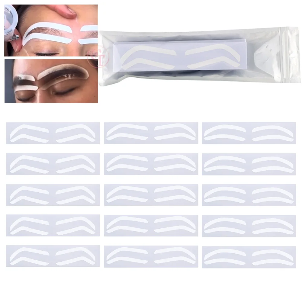 Disposable Airbrush Brow Sticker Microblading Eyebrow Stencil Brow Guide Auxiliary Template Brow Shape Tapes Makeup Tool