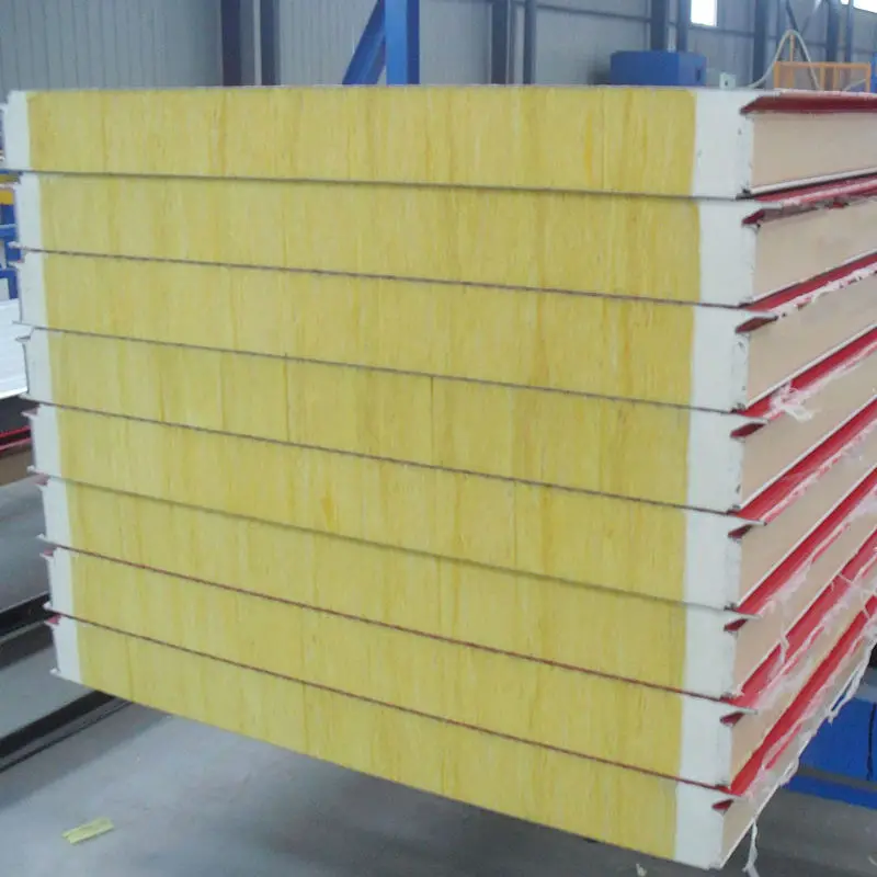 1100mm 2300mm 48kg/m3 100mm Metal Sandwich Panel Insulation Glass Wool Glasswool Panel/Slab/Board For Building Materials