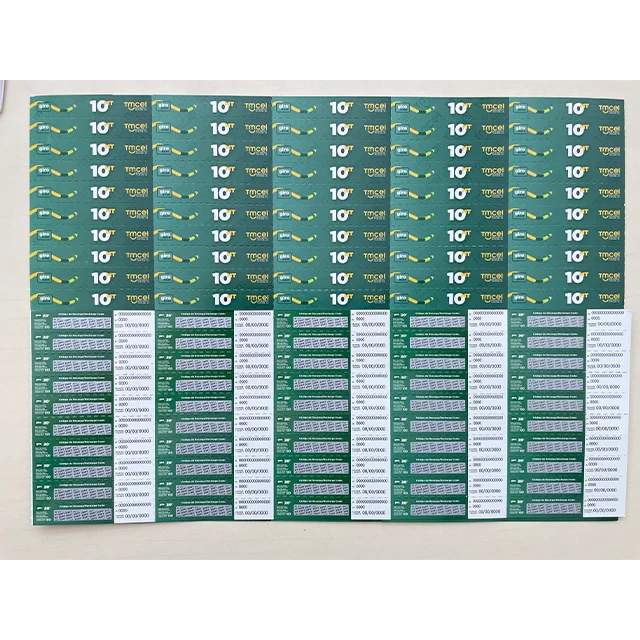 Customized EagleFly Reload Card Paper Scratch Card Top Up Card  Recharge Voucher Top Up Voucher Prepaid Voucher