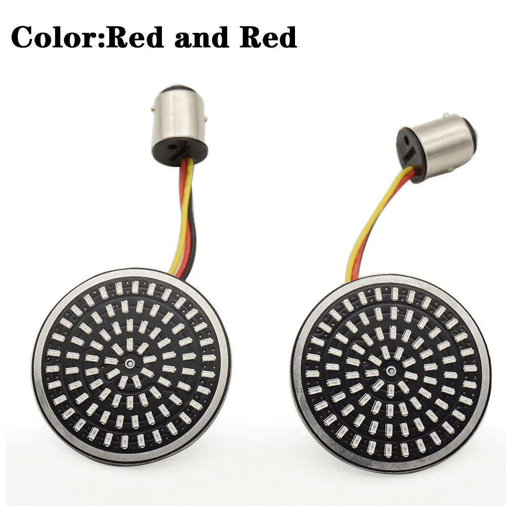 Bullet Turn Signal Indicator Light Lamp 1156 1157 LED Inserts Light for Motorcycle Harley Touring Sportster Glide Dyna FLSTF CVO