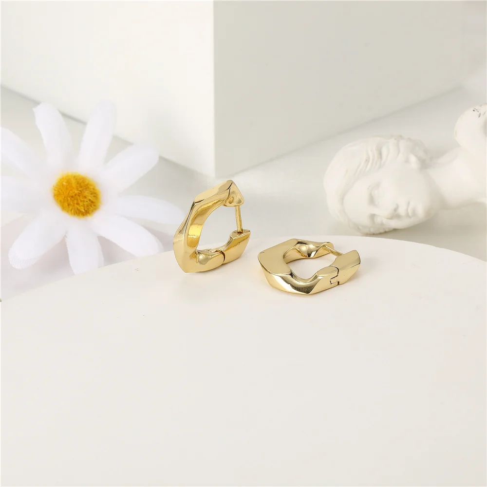 New Fashion Hoop Cartilage Huggie Hoops Earring Copper With CZ Hoop Earring Helix Tragus Rook Daith Piercings Women