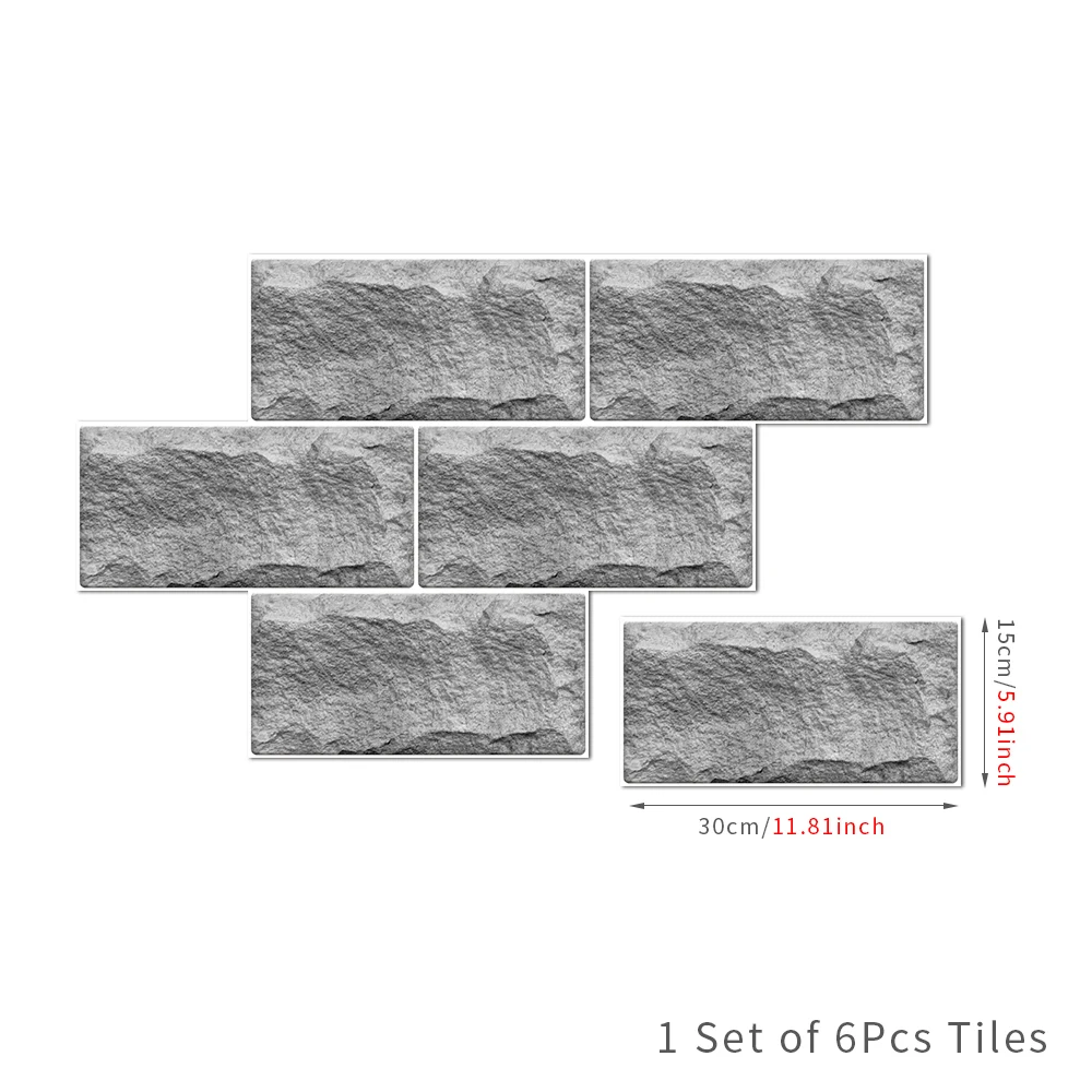 Matte Varnishing 3D Stone Grain Thickening Home Decoration Living Room Renovation Custom Die Cut China Wall Stickers Supplier
