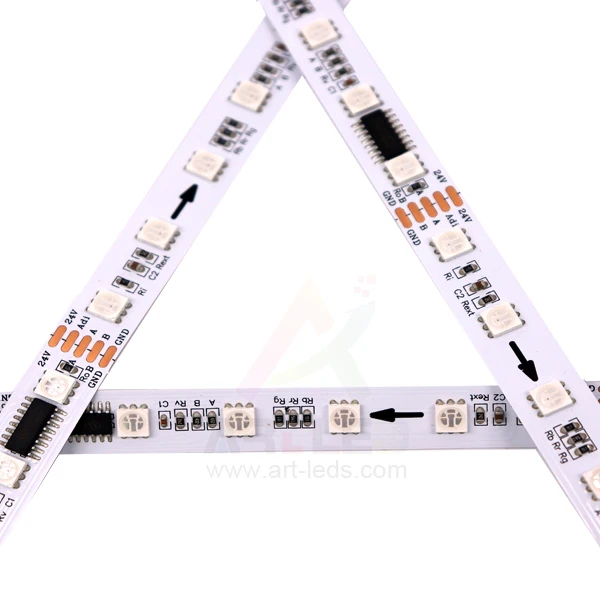 Новый продукт Ip20 Ip65 Ip67 Ip68 60 светодиодов/м 10 пикселей Dmx512 24 В RGB умные светодиодные полосы