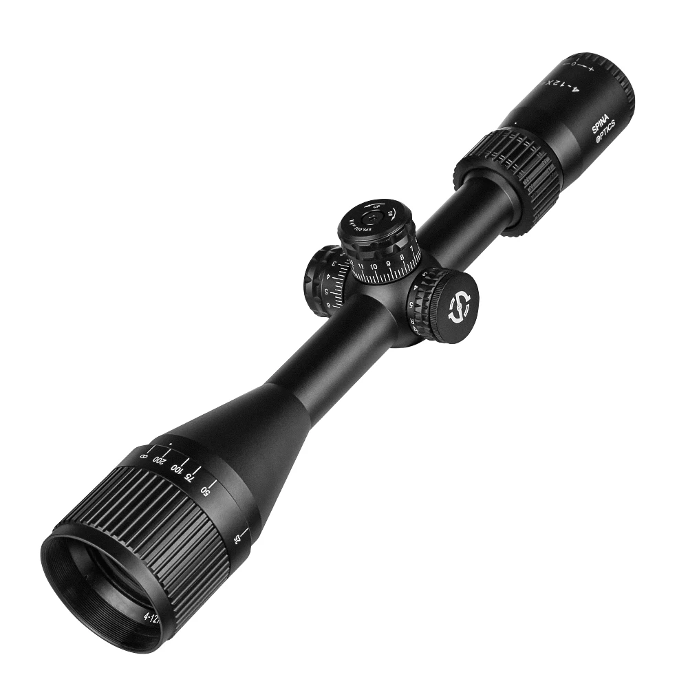 SPINA Optics Scope 4-12x44 Illuminated Waterproof Shockproof Scope Sight Reticle Red/Green Dot