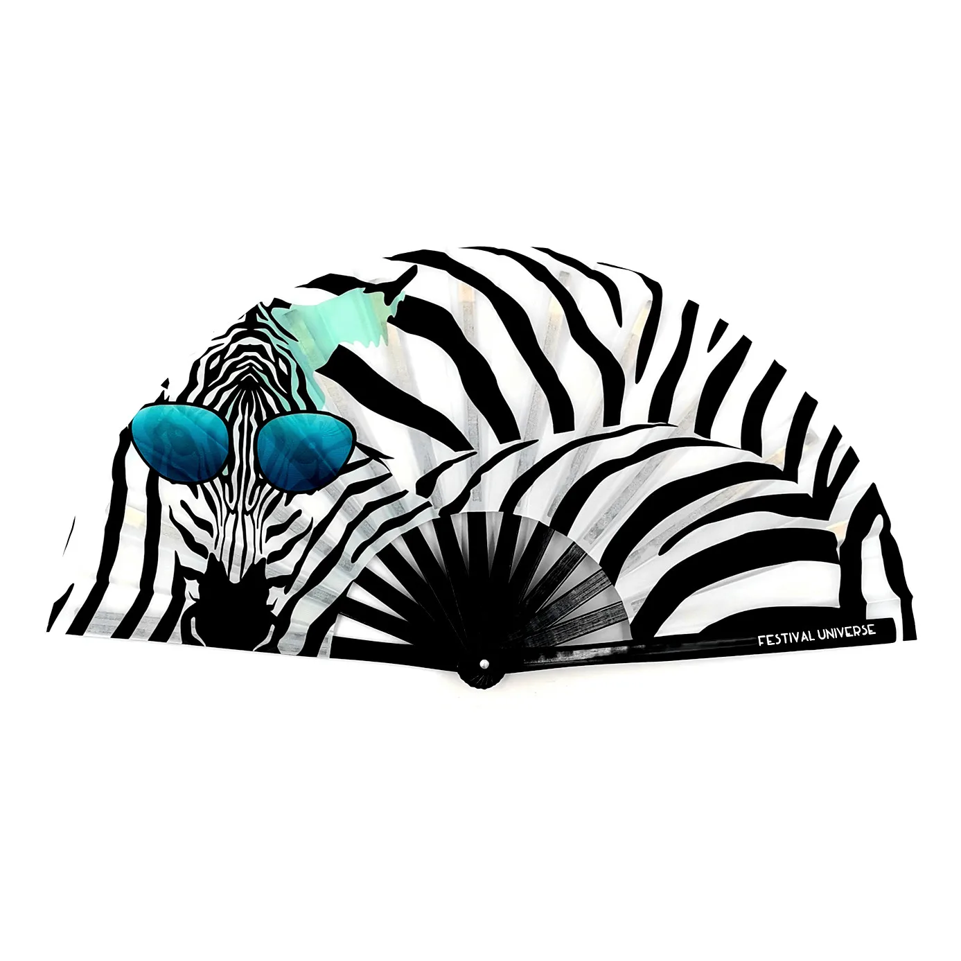 summer 2021 organic bamboo fabric large rave foldable hand fan