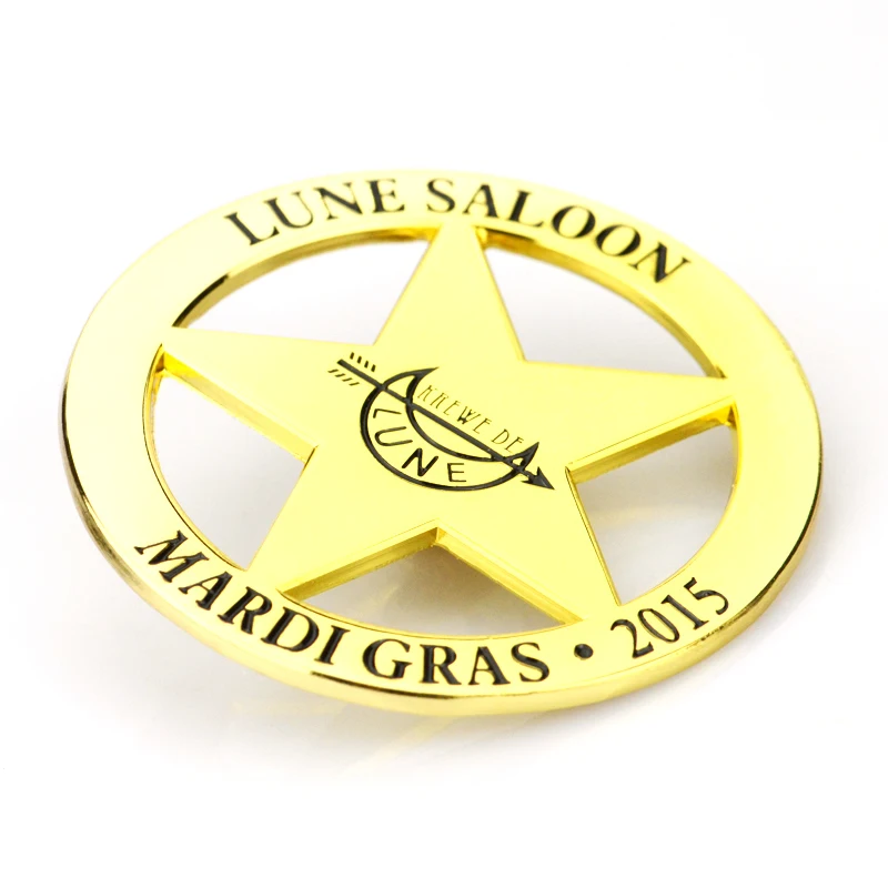 2023 new product  promotional business gifts enamel christmas gold hard enamel metal lapel pin badge manufacturer