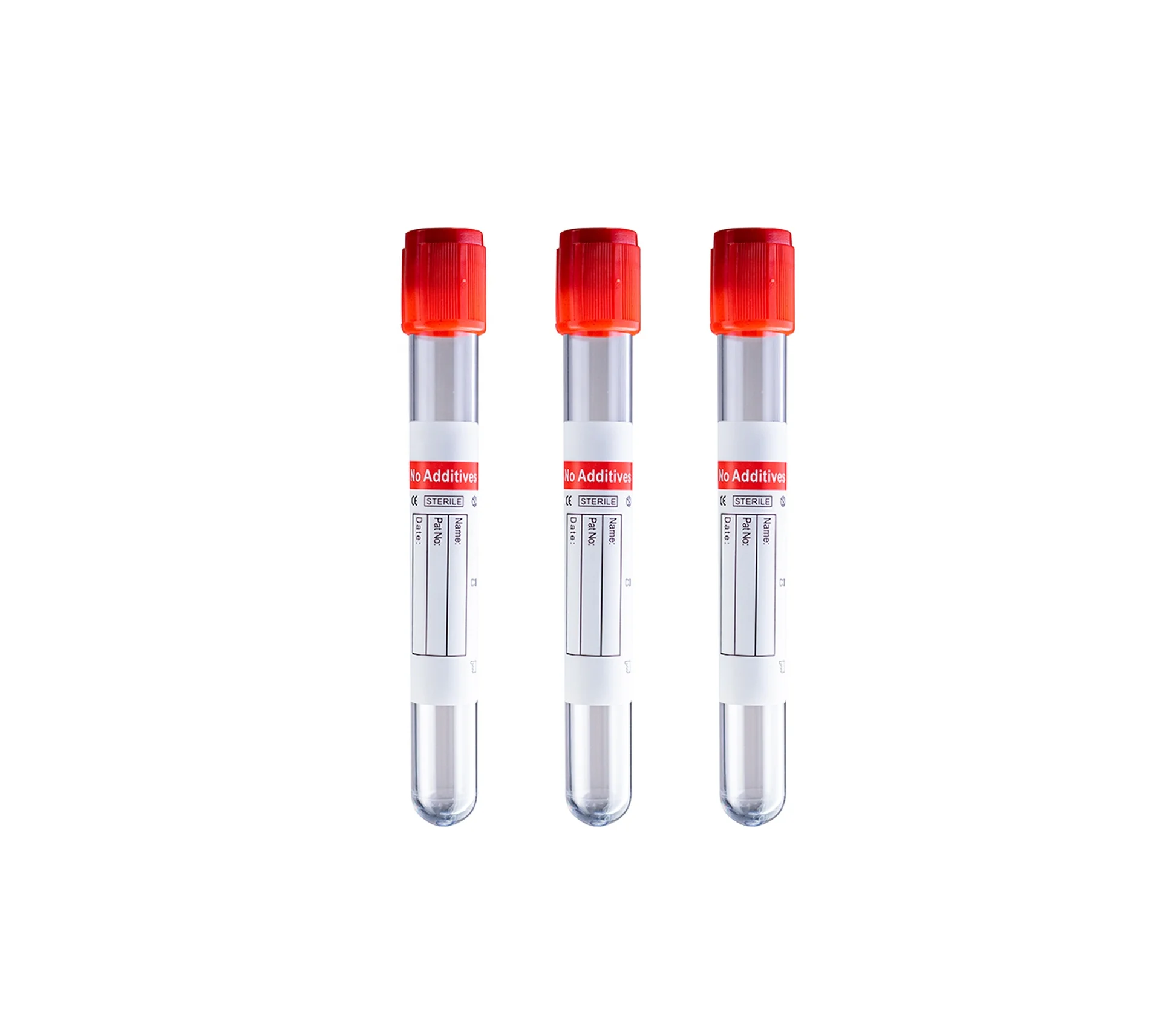 factory price /no additive disposable vacuum blood collection tube/medical test  glass tube