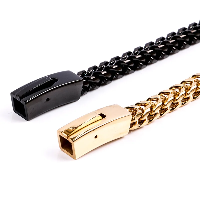 Wholesale New Trend Open Buckle Round Keel Chain Stainless Steel Men Bijou Bracelet Homme