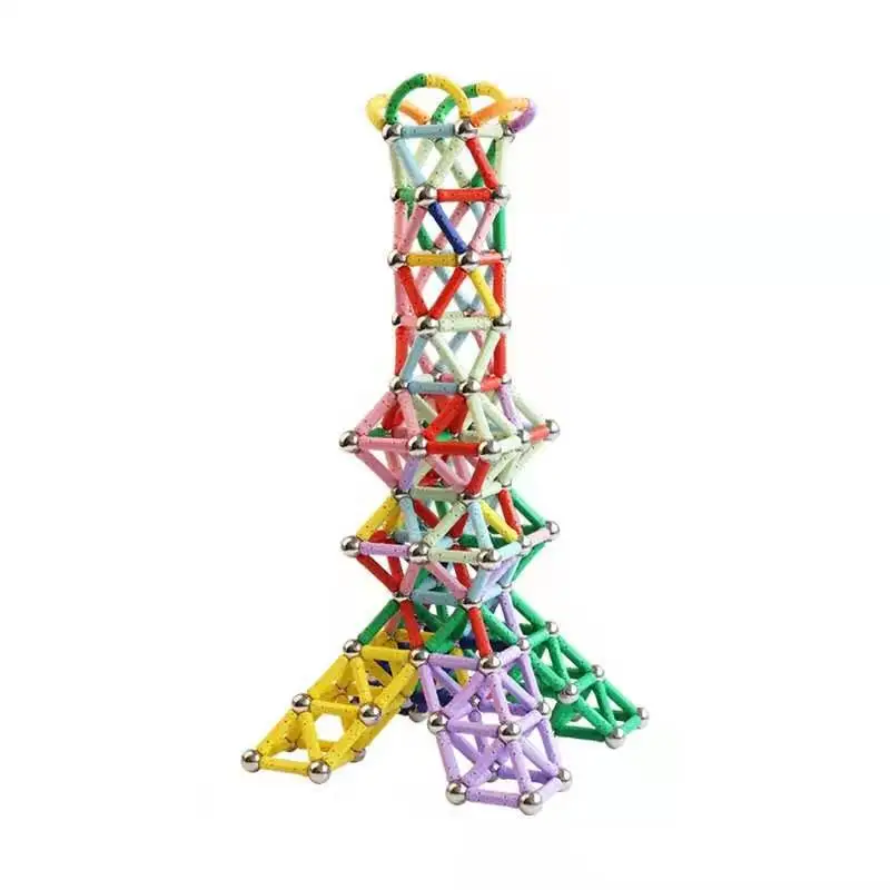 STEM Rods Building Blocks Magnet Stacking Toys Tiles Magnetic Sticks and Balls for Kids Game Sets