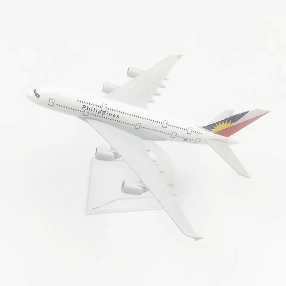 Модель самолета авиакомпании A380 Филиппины 16 см