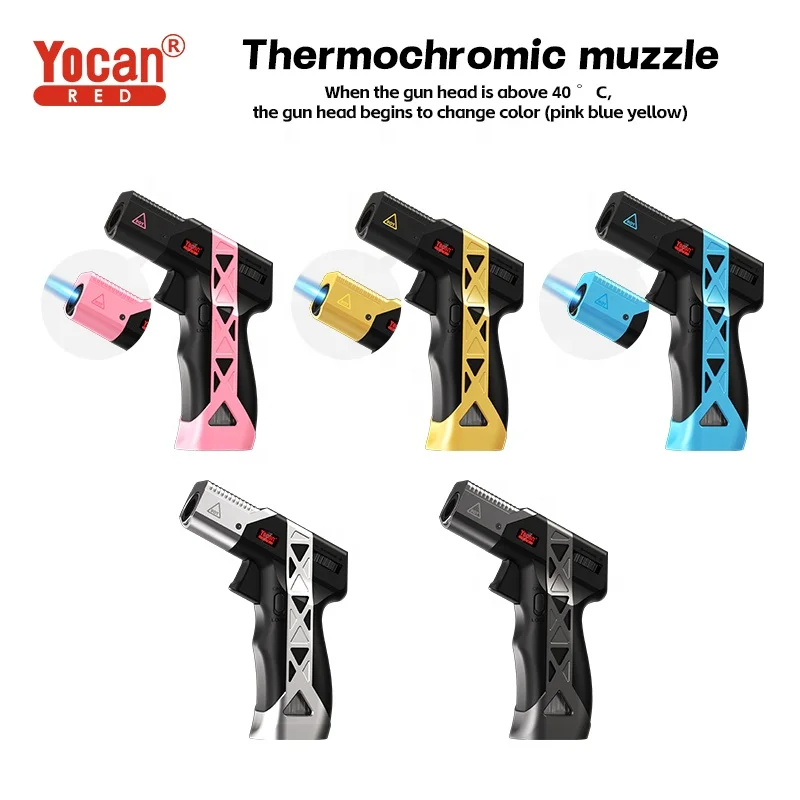 Wholesale BBQ Kitchen Cigar Red Flame Thrower Windproof Lighter Butane Refillable Jet Flame Torch Gas Lighters