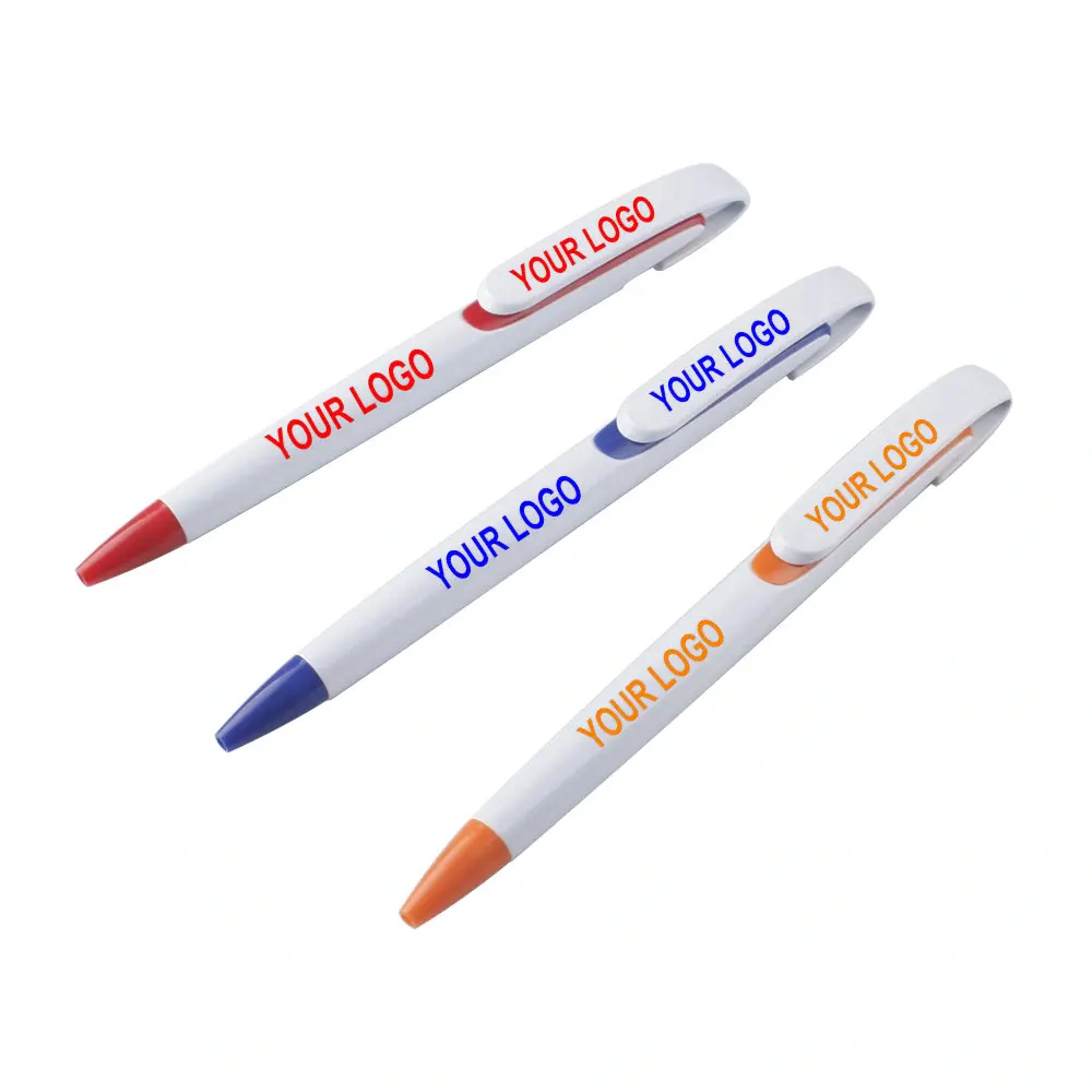 Personalized promotional plastic ball point pen cheap logo pen ballpoint printed pen with custom logo