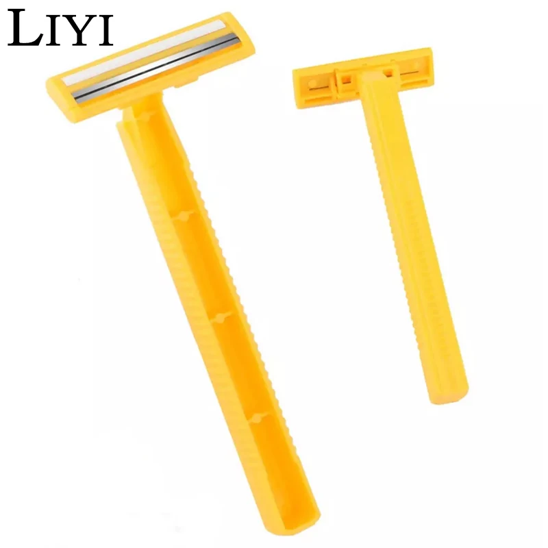 Factory Price Twin Blade Disposable Razor Plastic Long Handle Double Blades Stainless Steel Safety Shaving Razors