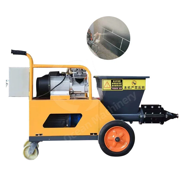 Cheap Concrete Mortar Projector Electric Spray Plaster Machine PneumaticMotor for Cement Sprayer