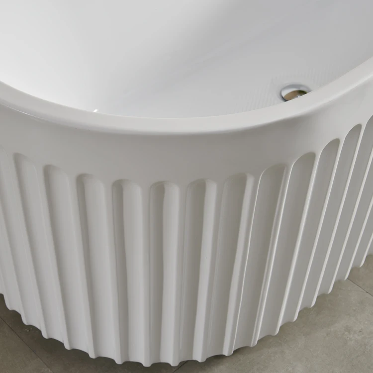 Hot Sale Customization Modern Simple Indoor Hotel Bathroom Acrylic Freestanding Bathtub