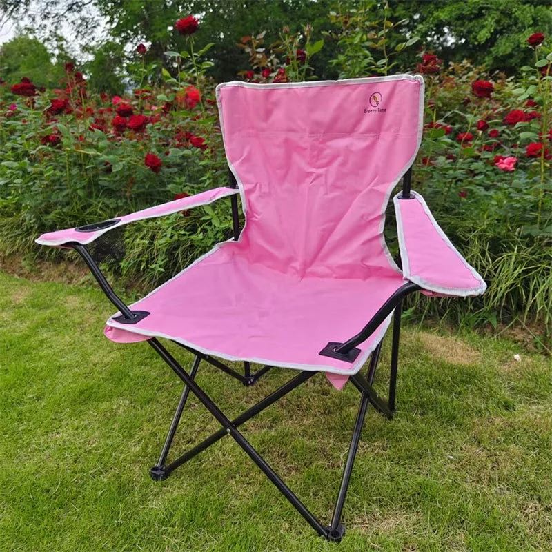 Hot pink custom camping chair pink garden folding portable chair beach chair