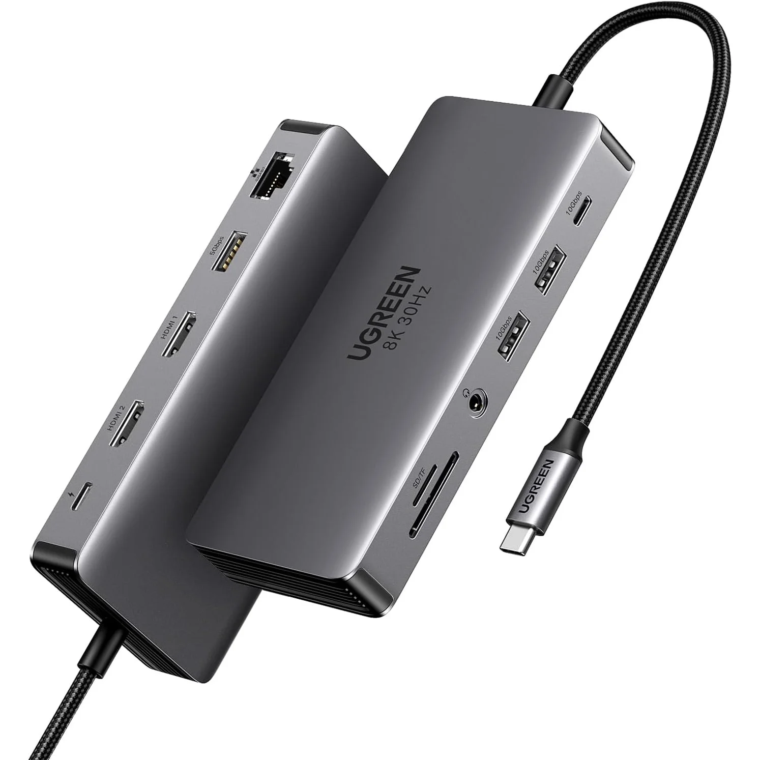 211 док-станция для ноутбука 11 в 1, док-станция USB C с двумя HD-MI, порт передачи данных 10 Гбит/с, 100 Вт PD, гигабитный Ethernet