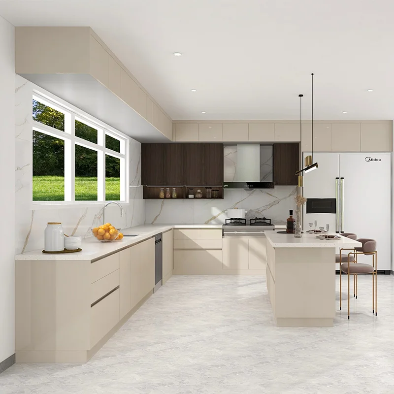 Kitchen Cabinet Kitchen Furniture White Furniture Cheap Modern Customize Design Cupboard Set Kitchen Cabinet