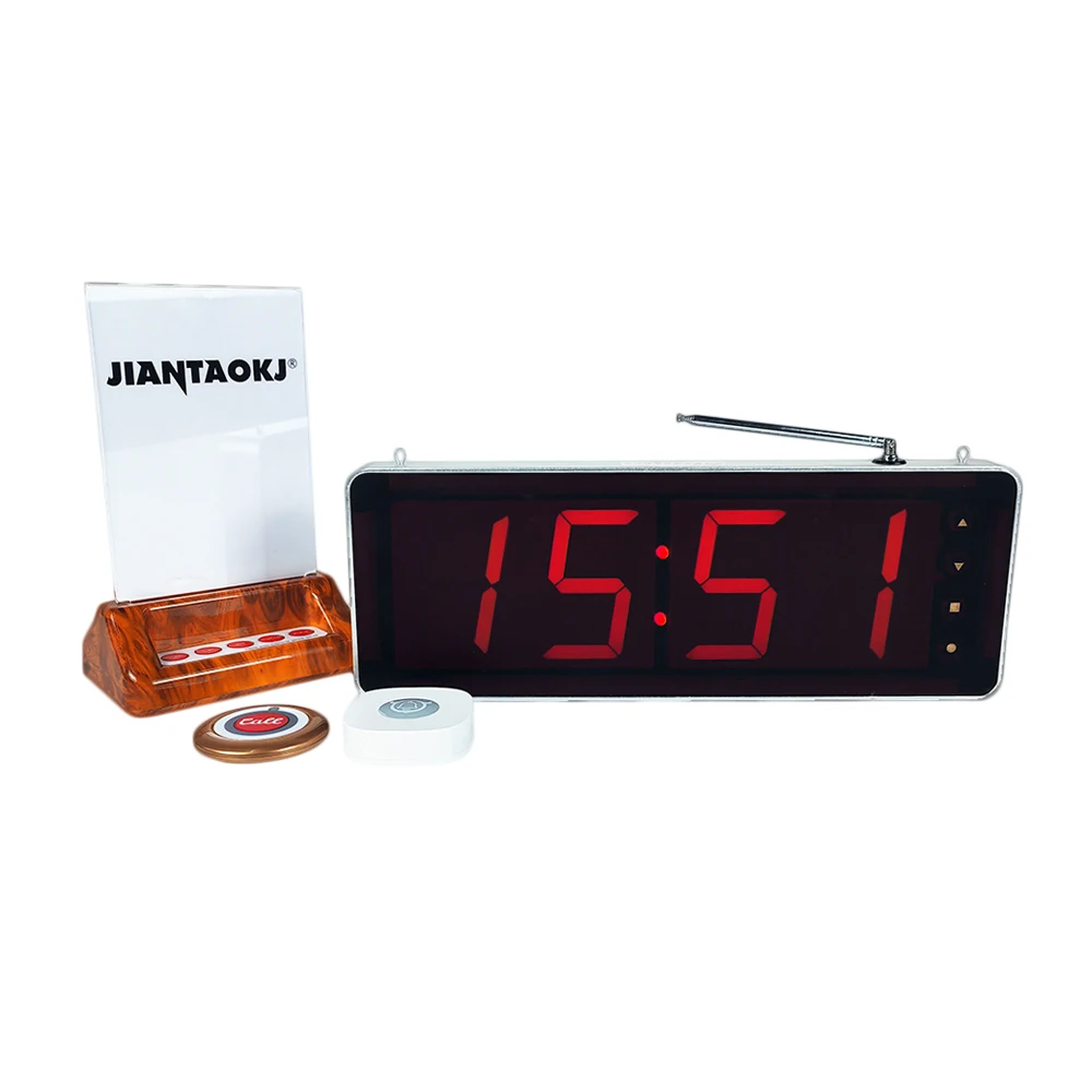 Wireless Restaurant Hospital Guest Patient Waterproof Call Buttons Clinic Nursing Home Caregiver Display Receiver Calling System