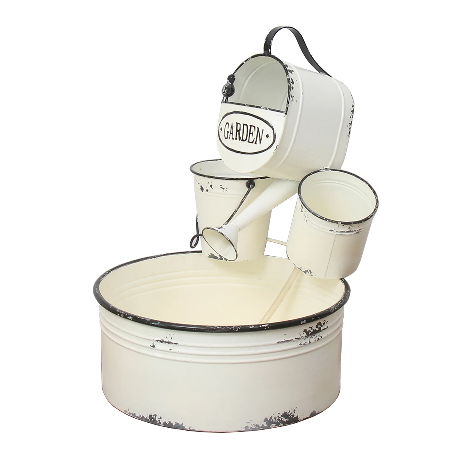 Wholesale Price Water Bottle Shape White Indoor Waterfall Garden Fountains Water Fountain