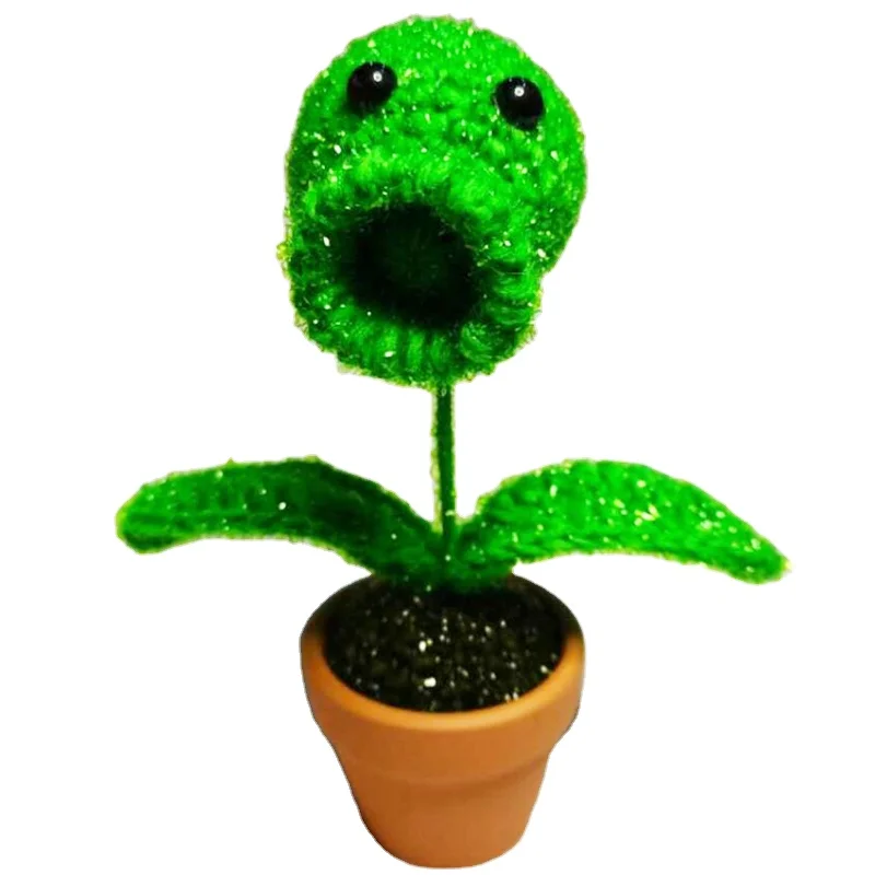 Вязаные крючком игрушки ручной работы Amigurumi горох Стрелялки Растения против Зомби мягкие игрушки