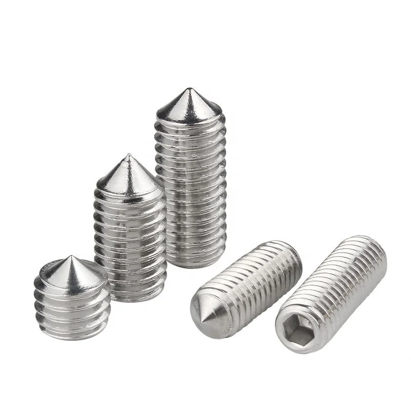 304 Stainless Steel M4 M5 M6 M8 Hex Allen Cup Point No Head Cone Point hex Hexagon Socket Set Grub Screw Bolt with Cup Point