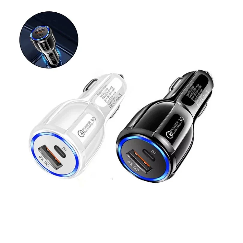 QC3.0 PD USB Car Charger Universal 3.1A Quick Fast Charging Car Adapter Socket Cigarette Lighter 12V-32V for Mobile Cell Phone