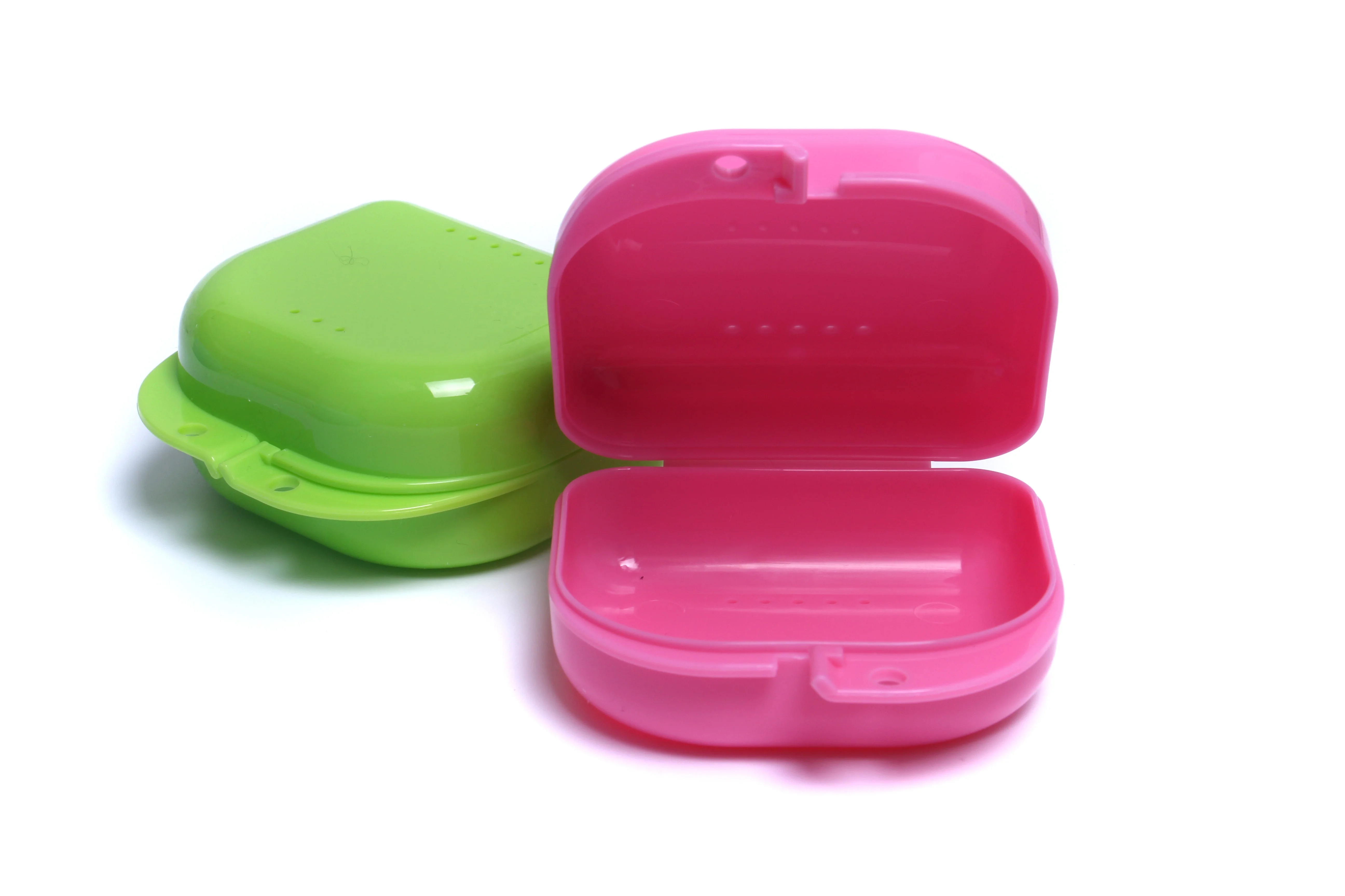 Dental Tray / Denture Retainer Box with Mirror Gray Soft Touch Rubber Paint for Plastic Jewelry Box Tooth Gem Plastic Case HN