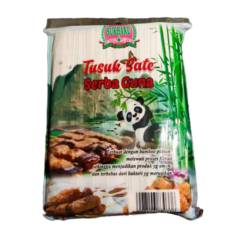 Tusuk sate 2.5mm 15CM/20CM Bamboo sticks Disposable Skewers Custom Logo Different Sizes Tools for Wholesale