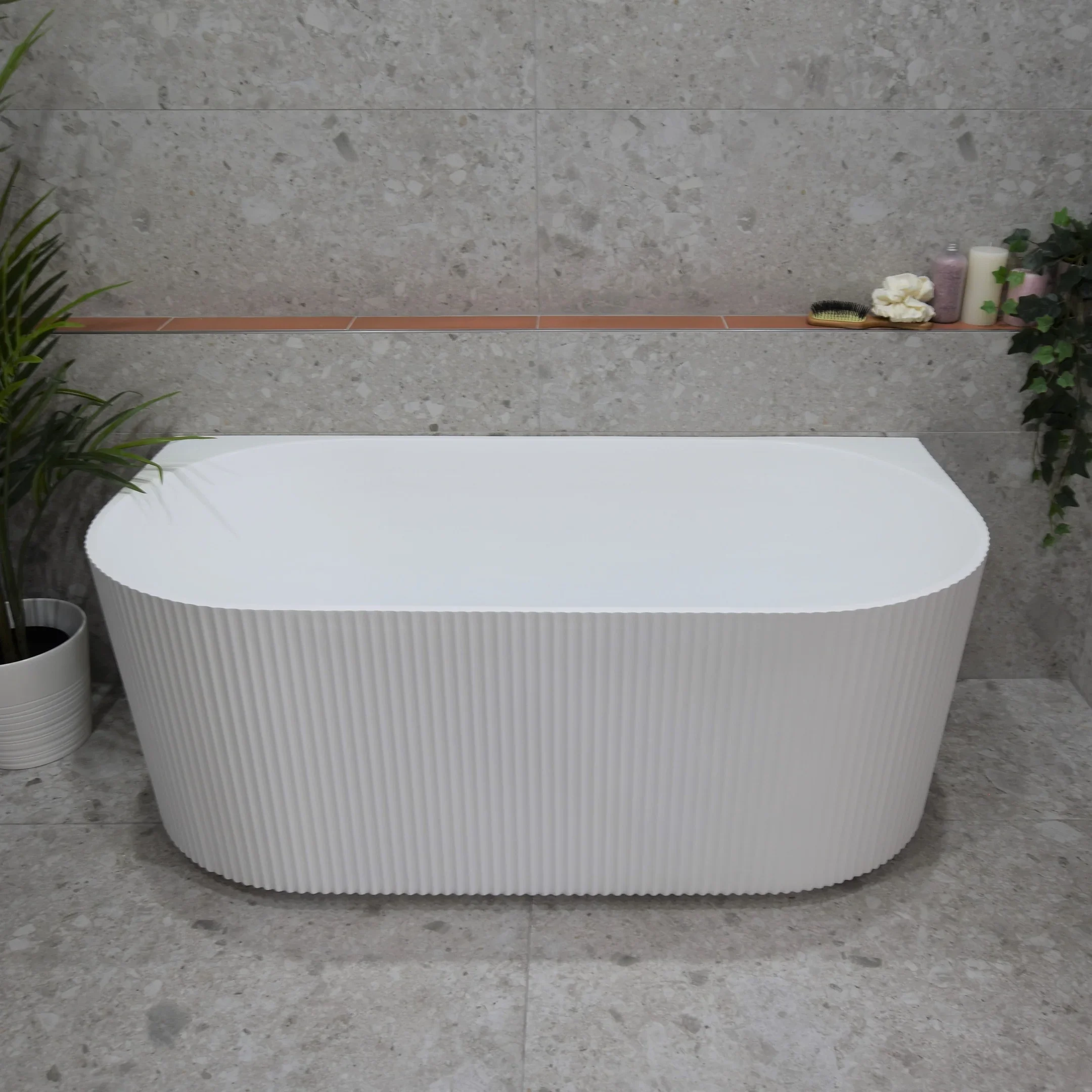 Classic and High-quality Fashion Back to wall Acrylic New hot sales Bathroom and hotel Soaking Bathtubs