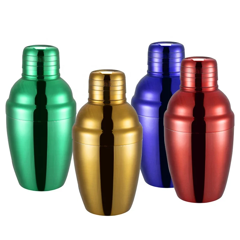 Custom logo high quality 250ml copper gold stainless steel boston cocktail shaker cups