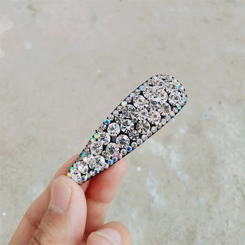 HONEY FLOWER korean hairpin water drops full rhinestone crystal fashion women ladies girls kids hair clamp BB clips pins