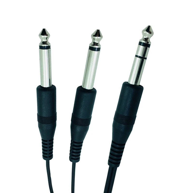 TRS 6.35 stereo to 2*6.35 mono microphone cable connector ofc guitar cable audio jack cable