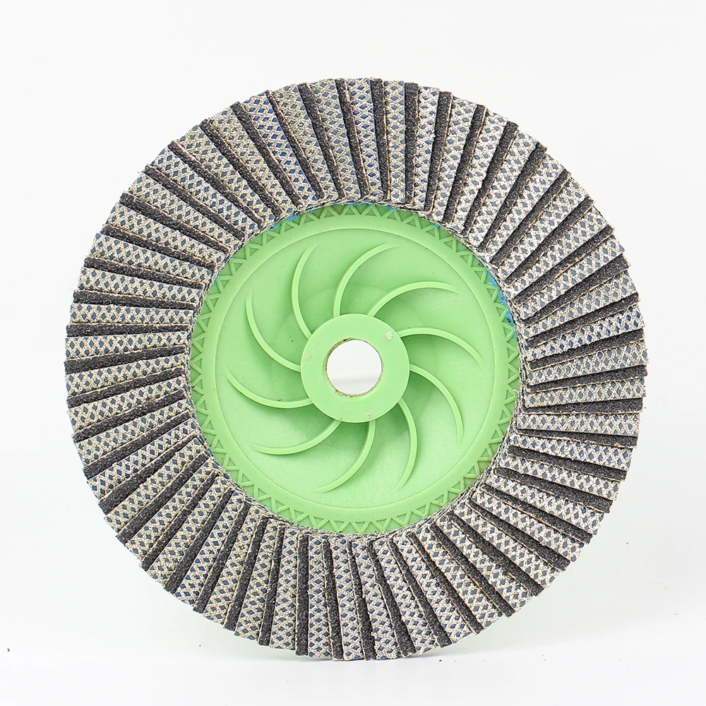 Raizi  Electroplated Diamond Flap Disc Grinding Wheels with plastic Backing