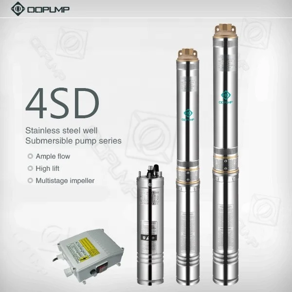 QQPump 4SDM16/6 Low Price High Flow 4inch 16m3/h Deep Well Submersible Pump Irrigation Pump For Water