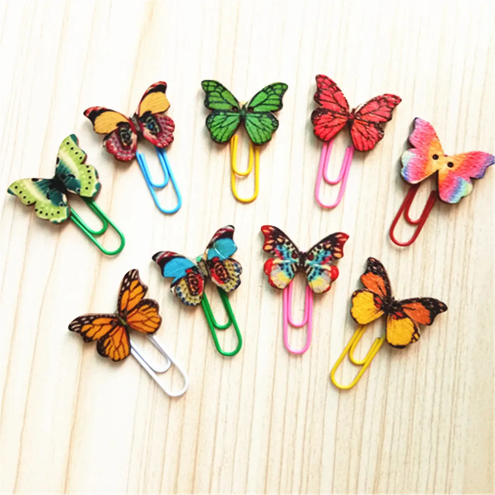 
office student custom logo Butterfly Shape Heart Shape Paper Clip leaf shape paper clip 