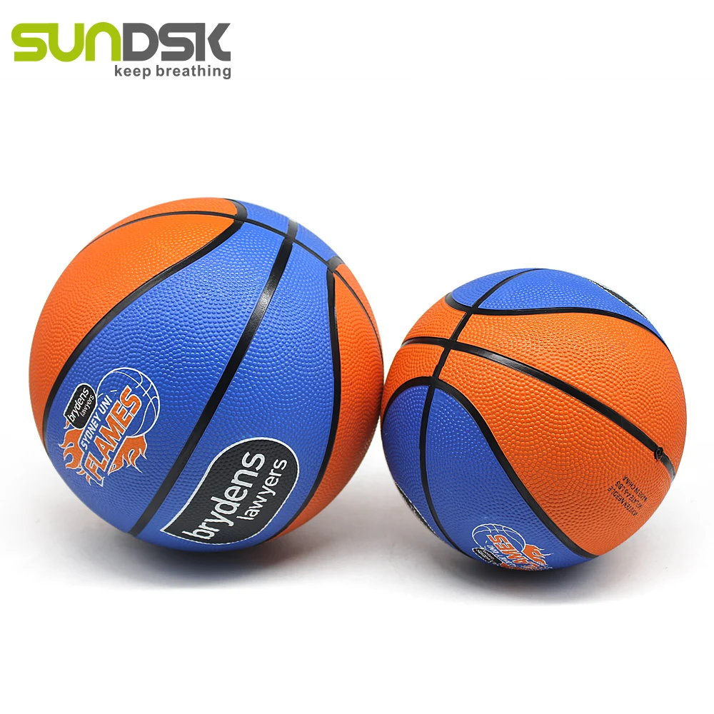 Outdoor & Indoor Rough Surface Mixed Color Child Youth Soft size 3 5 7 rubber ballon de basket-ball for Training