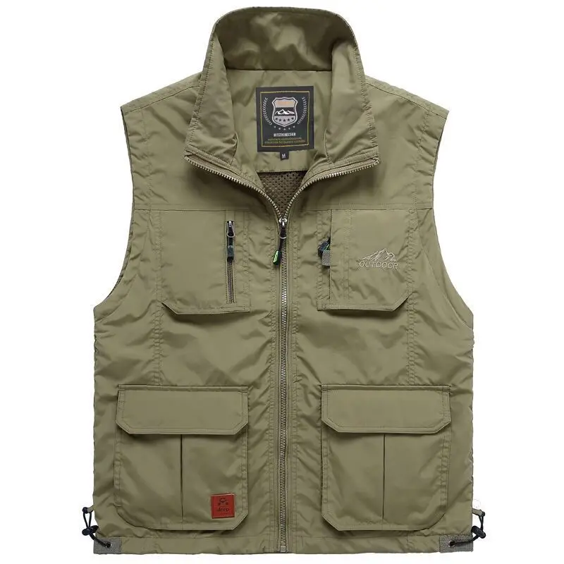 Custom Mens Wholesale Fishing Vest For Men Outdoor Logo Hiking Tactical Hunting Working Utility Safari Fly Fishing Vest