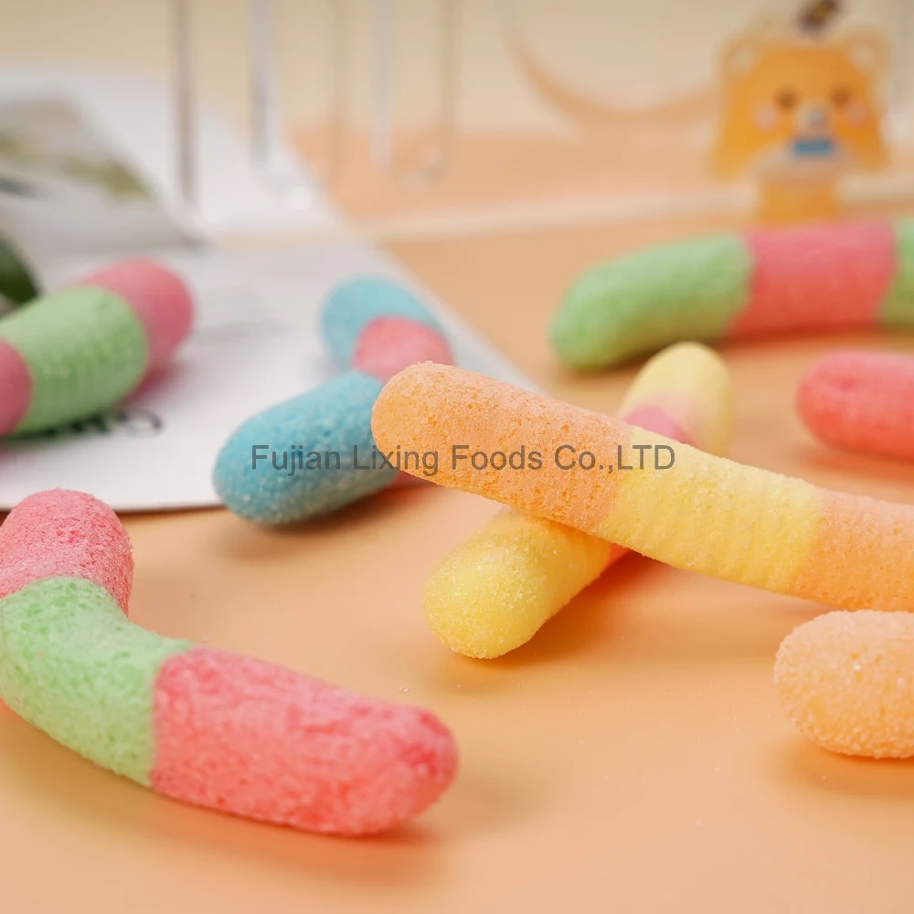 Wholesale Supplier private label Freeze Dried Sour Gummy Worms Candy Company Freeze Dried Candy