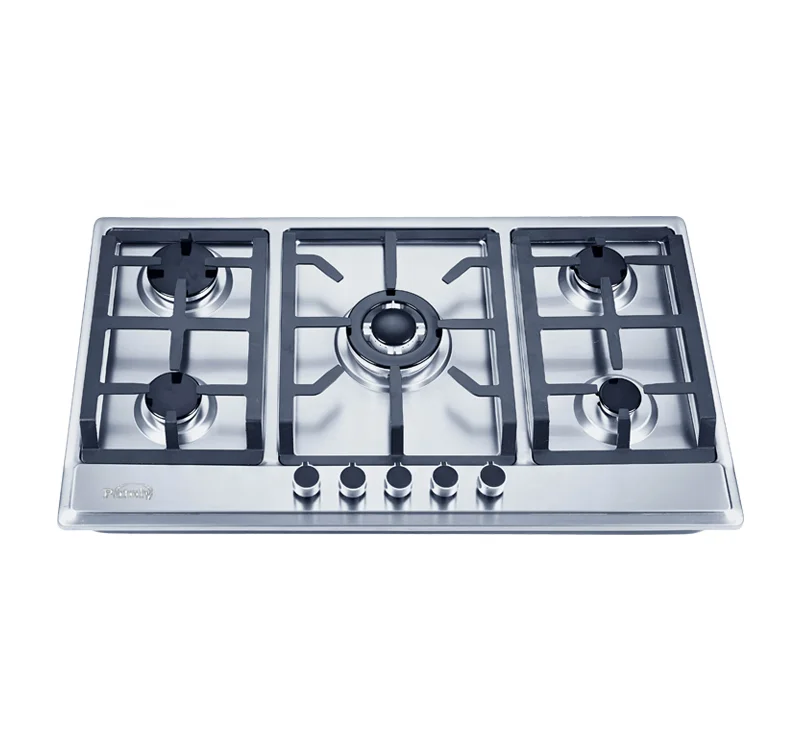 China Wholesale High Quality Low Price 5 Plate Stainless Steel Brass Stove Gas Cooke Top Gas Stove Kitchen Appliances
