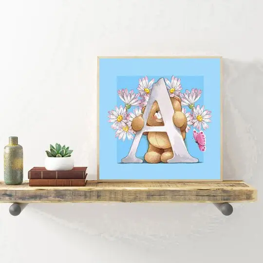 
Cartoon Bear 30*30cm(canvas) full round drill diamond painting 